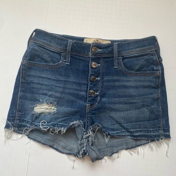 Hollister Short-Short Denim Stretch Size 3/26” - Picture 1 of 4